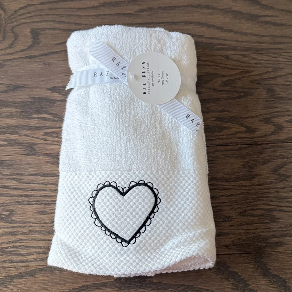 Rae Dunn Cream 'Love' Hand Towel